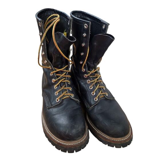 Red Wing Shoes Mens #699 LoggerMax Soft Toe Logger Leather Work Boots Size 8.5 - Picture 3 of 12